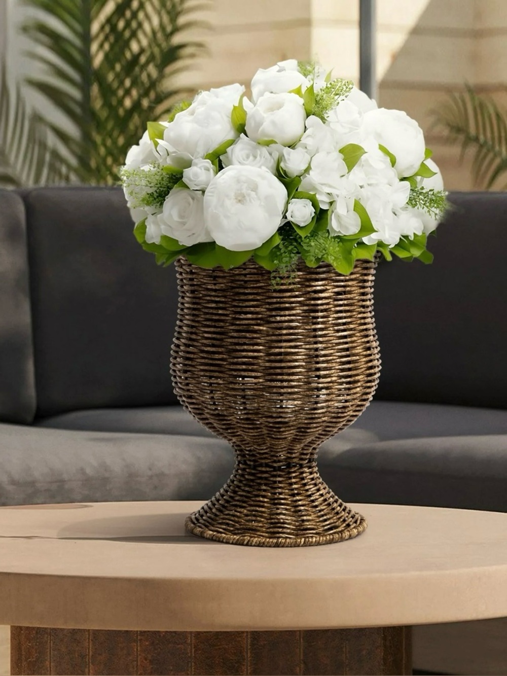 My Texas House 8”Goblet Woven Planter